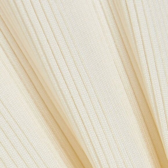 Cult Gaia Cameron Dress Medium Ivory Halter Cutout Twist Knot Ribbed Maxi NWOT - Picture 8 of 13